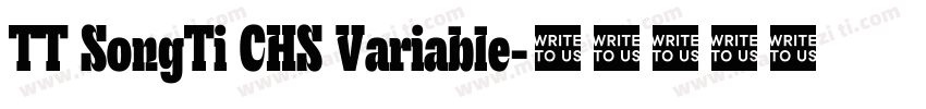 TT SongTi CHS Variable字体转换